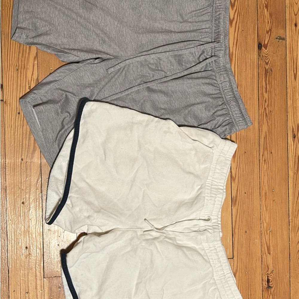 Sonoma Light Gray & Off-White Sleep Shorts Set